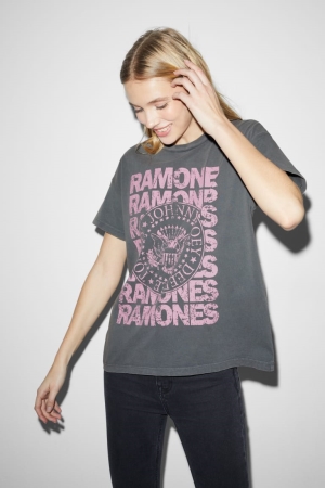 C&A ClockhouseRamones T-shirts Damen Grau | WBSJE-2789