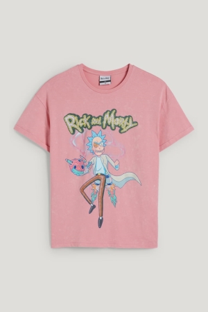 C&A ClockhouseRick And Morty T-shirts Damen Koralle | SDJQR-7861
