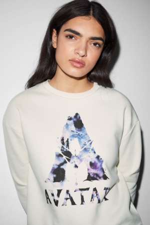 C&A Clockhouse Avatar Sweatshirts Damen Weiß | GHOFP-1269