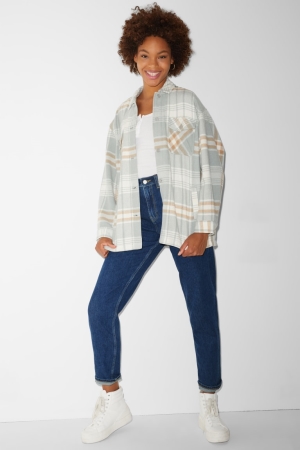 C&A Clockhouse Balloon High Taille Jeans Damen Blau | AQPUY-4520