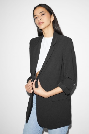 C&A Clockhouse Blazer Jacke Damen Schwarz | LVIMJ-2649