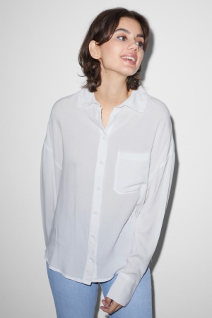 C&A Clockhouse Bluse Damen Weiß | MTXSU-8149