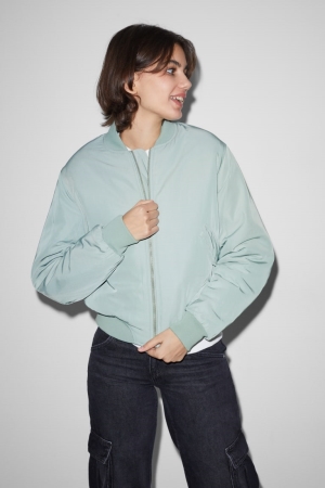 C&A Clockhouse Bomber Jacke Damen Mintfarben Grün | TUIDQ-3012