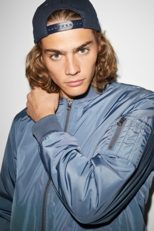 C&A Clockhouse Bomber Jacke Herren Blau | XBMAE-4967