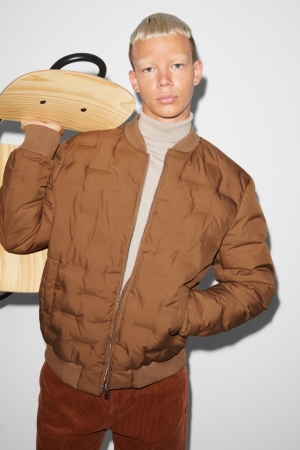 C&A Clockhouse Bomber Recycled Jacke Herren Havanna | XZBTC-0489