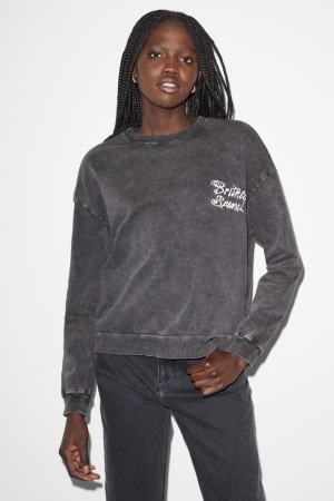C&A Clockhouse Britney Spears Sweatshirts Damen Dunkelgrau | BZKST-5167
