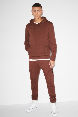 C&A Clockhouse Cargo Joggers Hosen Herren Braun | FTOZE-5874