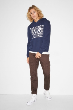 C&A Clockhouse Cargo Slim Fit Hosen Herren Dunkelbraun | PBCSG-8402