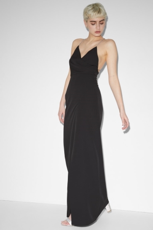 C&A Clockhouse Column Partywear Kleider Damen Schwarz | HKMRE-2304