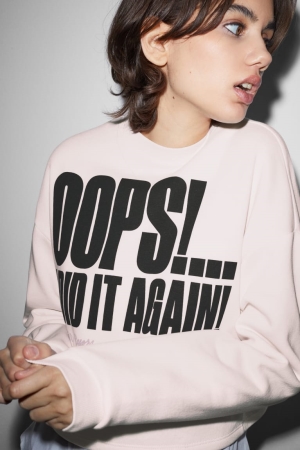 C&A Clockhouse Cropped Britney Spears Sweatshirts Damen Rosa | VJHYB-0624