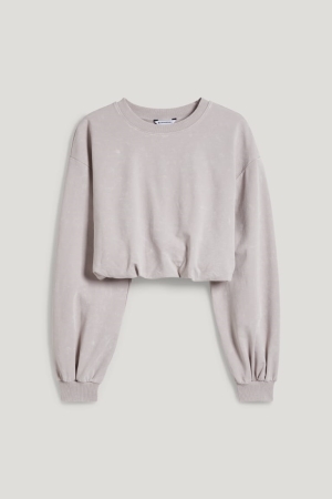 C&A Clockhouse Cropped Sweatshirts Damen Hellbeige | ZXGDQ-4271