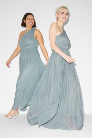 C&A Clockhouse Fit & Flare Partywear Kleider Damen Türkis | WZQHV-4128