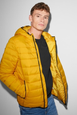 C&A Clockhouse Gesteppt Recycled Jacke Herren Gelb | JKEBM-6570