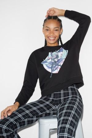 C&A Clockhouse Hatsune Miku Sweatshirts Damen Schwarz | VPSIZ-4028