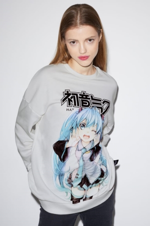 C&A Clockhouse Hatsune Miku Sweatshirts Damen Weiß | YUCPF-1430