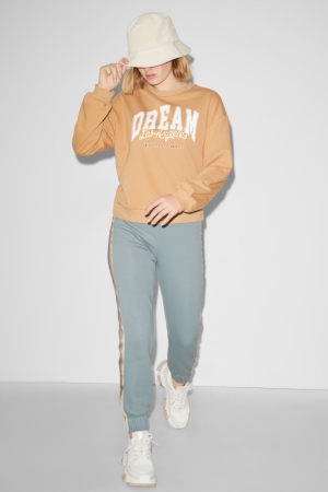 C&A Clockhouse Joggers Hosen Damen Helltürkis | KLCOF-3906