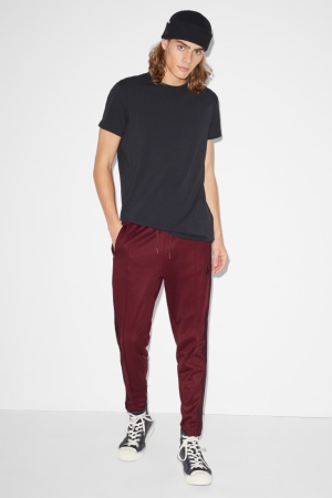 C&A Clockhouse Joggers Hosen Herren Dunkelrot | IYPON-0894