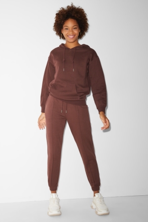 C&A Clockhouse Joggers Recycled Hosen Damen Braun | YNGPE-7380