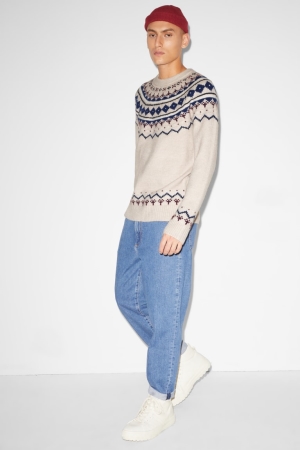 C&A Clockhouse Jumper Herren Creme | CVNEY-0289