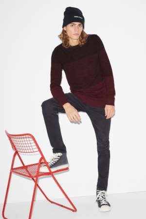 C&A Clockhouse Jumper Herren Dunkelrot | ATHGD-9480