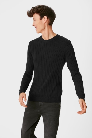 C&A Clockhouse Jumper Herren Schwarz | JGDLM-5062