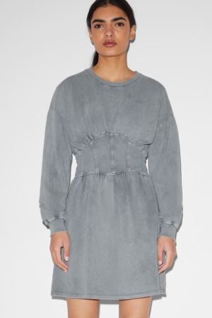 C&A Clockhouse Kleider Damen Grau | CRPVO-3071