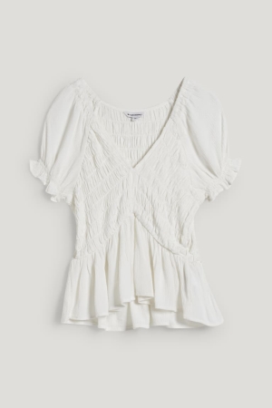 C&A Clockhouse Livaeco™ Fibres Bluse Damen Weiß | RQEMB-9817