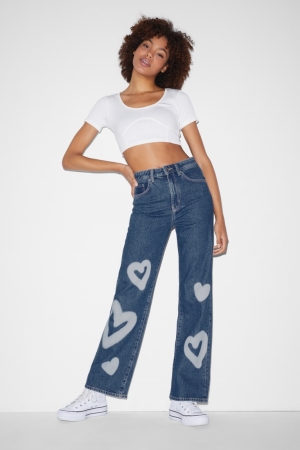 C&A Clockhouse Loose Fit High Taille Jeans Damen Blau | QZDXS-4201