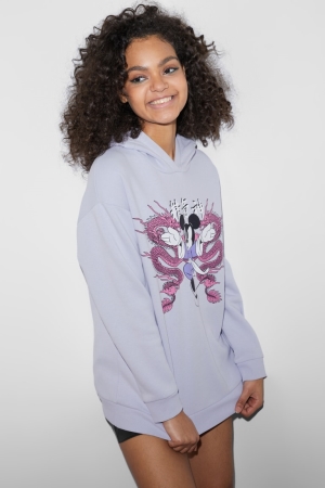 C&A Clockhouse Mickey Mouse Hoodie Damen Helllila | YUIGN-6041