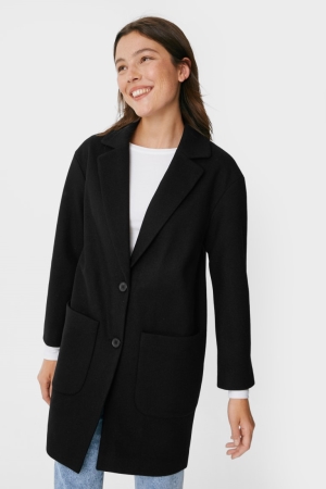 C&A Clockhouse Mäntel Damen Schwarz | CSDMG-4893