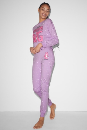 C&A Clockhouse Pyjama Bottoms Care Bears Nachtwäsche Damen Helllila | NIWBD-5389