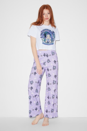 C&A Clockhouse Pyjamas Alice In Wonderland Nachtwäsche Damen Lila | QBRVD-7025