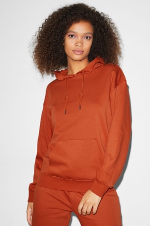 C&A Clockhouse Recycled Hoodie Damen Braun | FLHXZ-4972