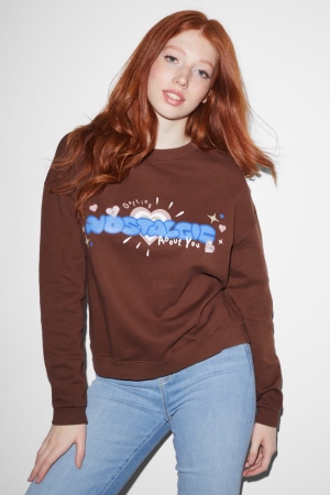 C&A Clockhouse Recycled Sweatshirts Damen Braun | AMJEZ-0463