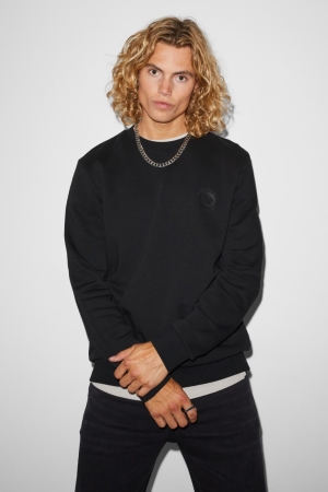 C&A Clockhouse Recycled Sweatshirts Herren Schwarz | JECAY-8109