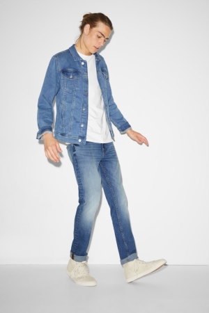 C&A Clockhouse Slim Lycra® Jeans Herren Blau Hellblau | JUAXP-7314