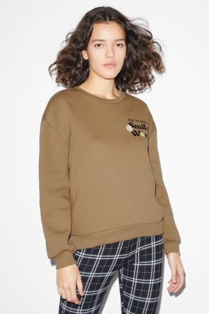 C&A Clockhouse Smileyworld® Sweatshirts Damen Beige | ANOCJ-3069