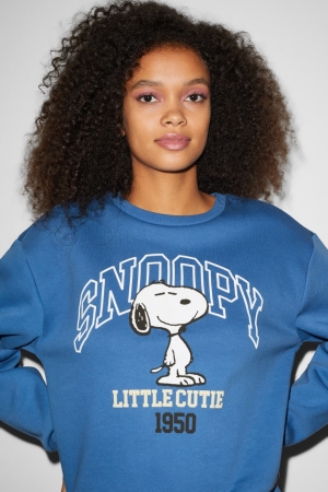 C&A Clockhouse Snoopy Sweatshirts Damen Blau | EGCKB-6297