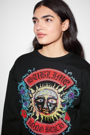 C&A Clockhouse Sublime Sweatshirts Damen Schwarz | CDJWE-5402