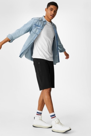 C&A Clockhouse Sweat Kurze Hose Herren Schwarz | ZBERK-2193