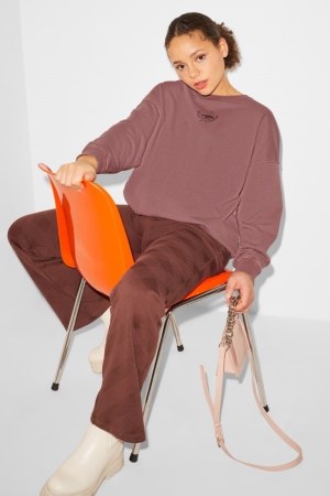 C&A Clockhouse Sweatshirts Damen Bordeaux | WJQDZ-5649