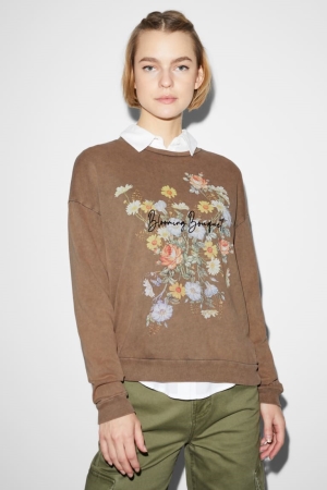 C&A Clockhouse Sweatshirts Damen Braun | KTYFN-1408
