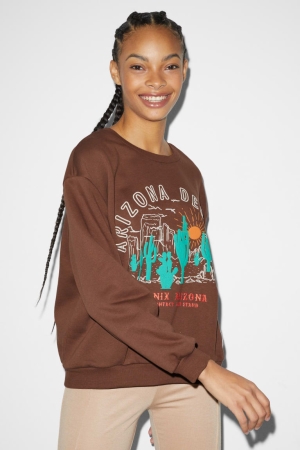 C&A Clockhouse Sweatshirts Damen Braun | WSPCQ-9634