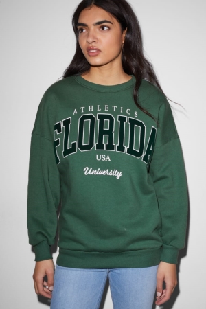 C&A Clockhouse Sweatshirts Damen Dunkelgrün | RKYCS-2618