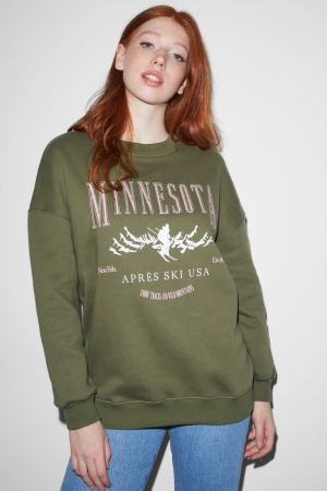 C&A Clockhouse Sweatshirts Damen Grün | EVQAJ-2985