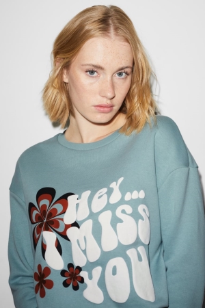 C&A Clockhouse Sweatshirts Damen Mintfarben Grün | CIYPS-0478