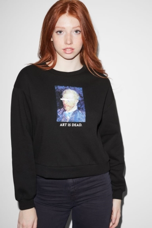 C&A Clockhouse Sweatshirts Damen Schwarz | TPIVE-3148
