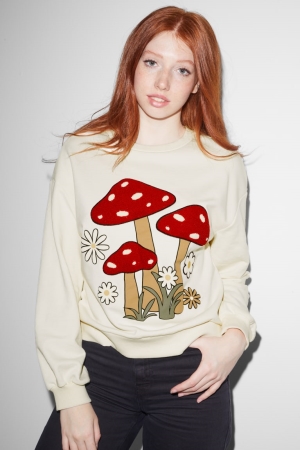 C&A Clockhouse Sweatshirts Damen Weiß | WEUMT-1650