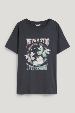 C&A Clockhouse T-shirts Damen Dunkelgrau | GETWL-5893
