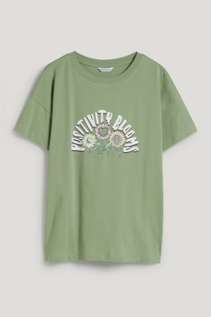 C&A Clockhouse T-shirts Damen Grün | SQRNO-7263